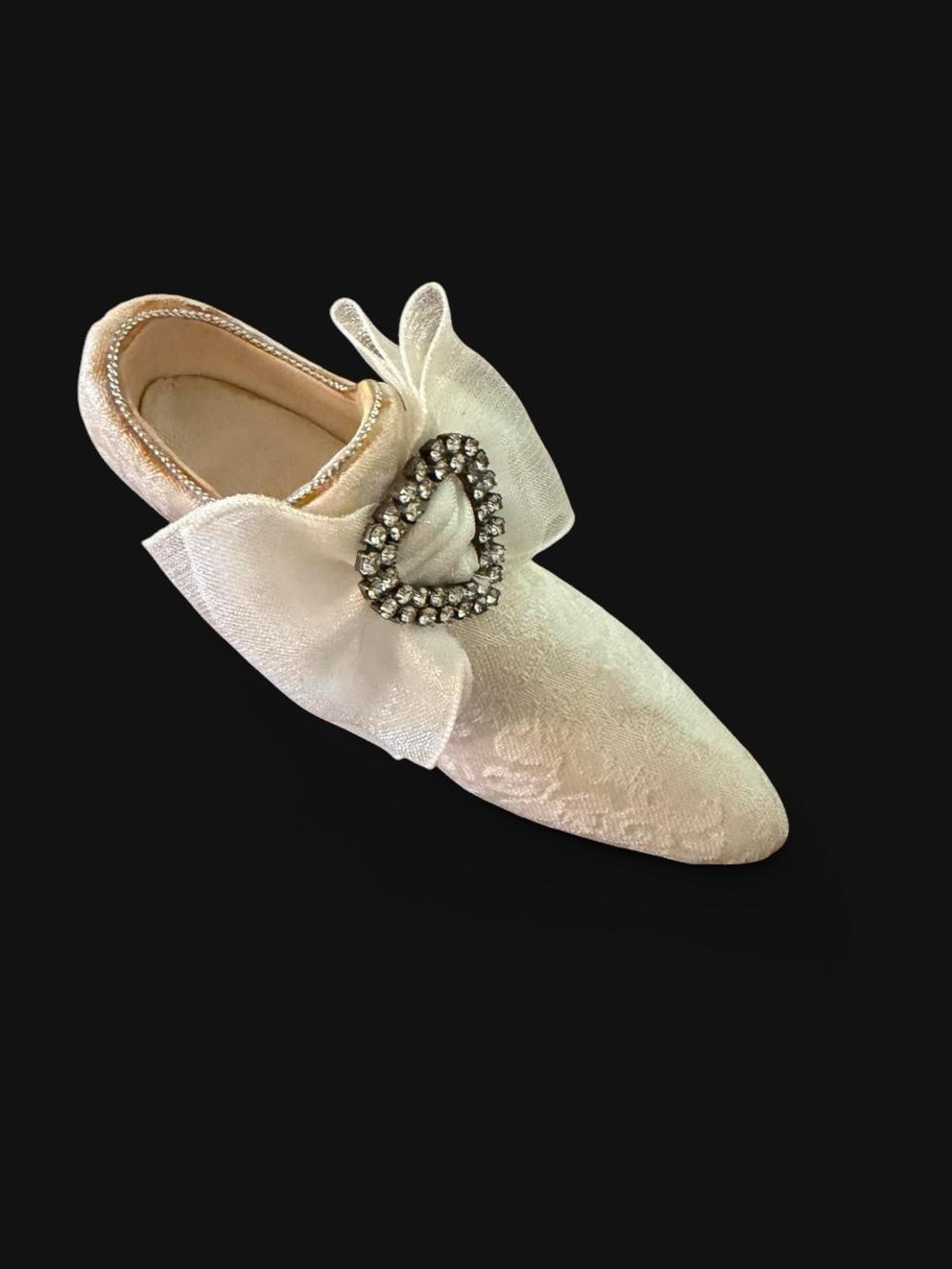 Vintage Cream Mini Shoe Figurine Decor